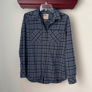 5.11 Tactical Ruth Flannel Womens Plaid Long Sleeve Cotton Blue Gray Size Small